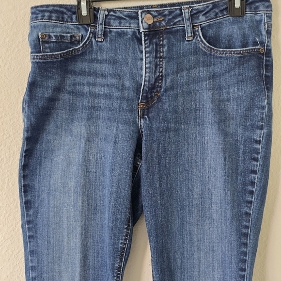 Lee Womens Jeans Mid Rise Straight Leg blue Sz 12 Dark Wash Streetwear - Picture 4 of 10